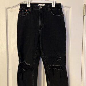 abercrombie "the ankle straight ultra high rise" jean